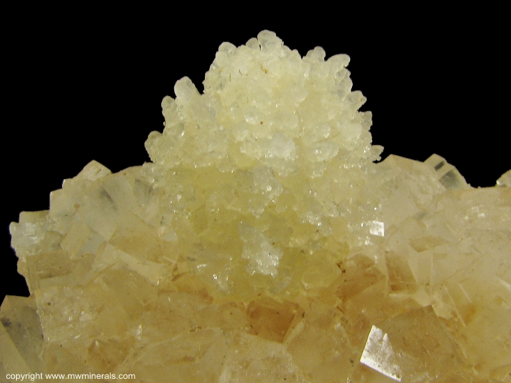 Mineral Specimen: Two Generations of Halite crystals from Kramer Borate deposit, Boron, Kramer District, Kern Co., California, USA