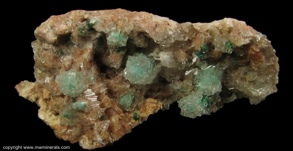 Mineral Specimen: Develine included in Selenite on Dolomite from Bou Bekker, Touissit, Oujda-Angad Province, Oriental Region, Morocco