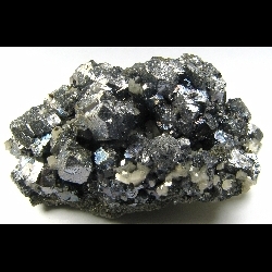 Minerals Specimen: Galena, Quartz, Chalcopyrite, Calcite from Sweetwater Mine, Viburnum Trend, Reynolds County, Missouri