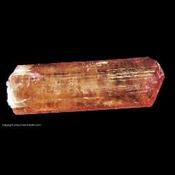 Minerals Specimen: Double Terminated Tourmaline from Malkhan pegmatite field, Krasnyi Chikoy, Chitinskaya Oblast', Transbaikalia, Eastern-Siberian Region, Russia