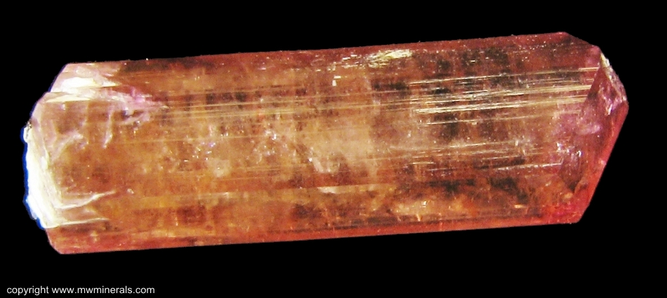 Mineral Specimen: Double Terminated Tourmaline from Malkhan pegmatite field, Krasnyi Chikoy, Chitinskaya Oblast', Transbaikalia, Eastern-Siberian Region, Russia