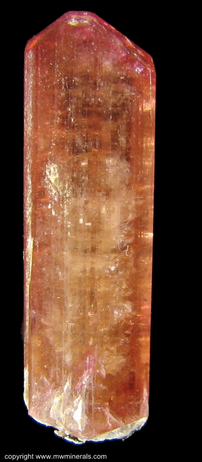 Mineral Specimen: Double Terminated Tourmaline from Malkhan pegmatite field, Krasnyi Chikoy, Chitinskaya Oblast', Transbaikalia, Eastern-Siberian Region, Russia