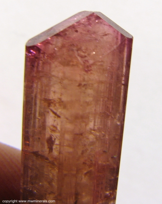 Mineral Specimen: Double Terminated Tourmaline from Malkhan pegmatite field, Krasnyi Chikoy, Chitinskaya Oblast', Transbaikalia, Eastern-Siberian Region, Russia