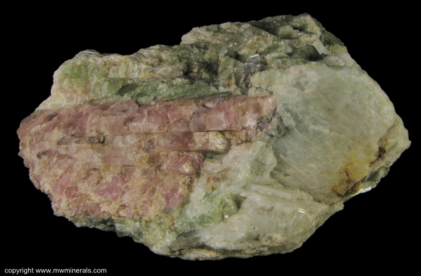 Mineral Specimen: Fluorescent Tourmaline from Mount Apatite District, Auburn, Androscoggin Co., Maine, USA