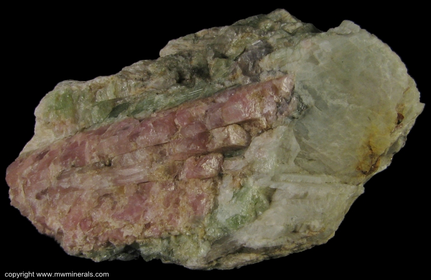 Mineral Specimen: Fluorescent Tourmaline from Mount Apatite District, Auburn, Androscoggin Co., Maine, USA