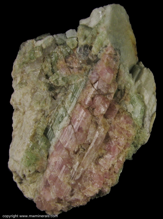 Mineral Specimen: Fluorescent Tourmaline from Mount Apatite District, Auburn, Androscoggin Co., Maine, USA