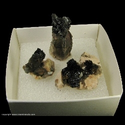 Minerals Specimen: Goethite on Smoky Quartz on Microcline from Lake George, Park Co., Colorado, USA Minerals Specimen: Goethite on Smoky Quartz on Microcline from Lake George, Park Co., Colorado, USA