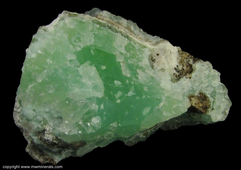 Mineral Specimen: Smithsonite variety: Cuprian from Kelly Mine, Magdalena District, Socorro Co., New Mexico, USA