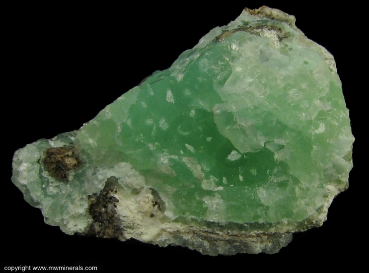 Mineral Specimen: Smithsonite variety: Cuprian from Kelly Mine, Magdalena District, Socorro Co., New Mexico, USA