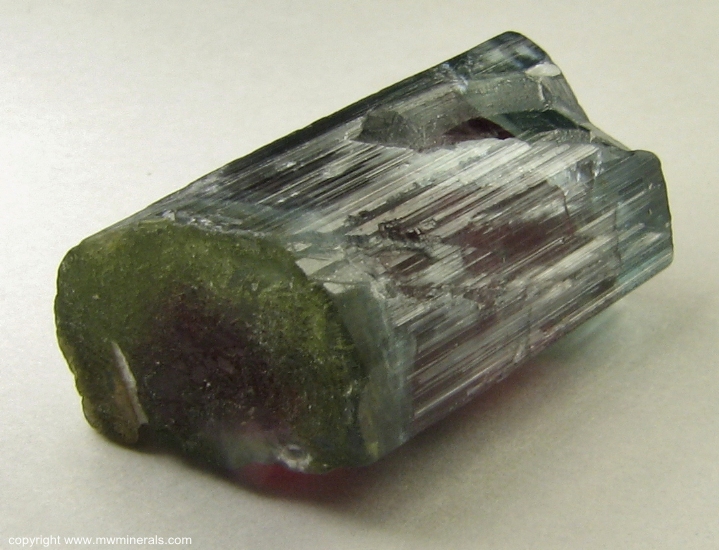 Mineral Specimen: Watermelon Tourmaline from Cruzeiro mine, Sao Jose da Safira, Doce valley, Minas Gerais, Brazil