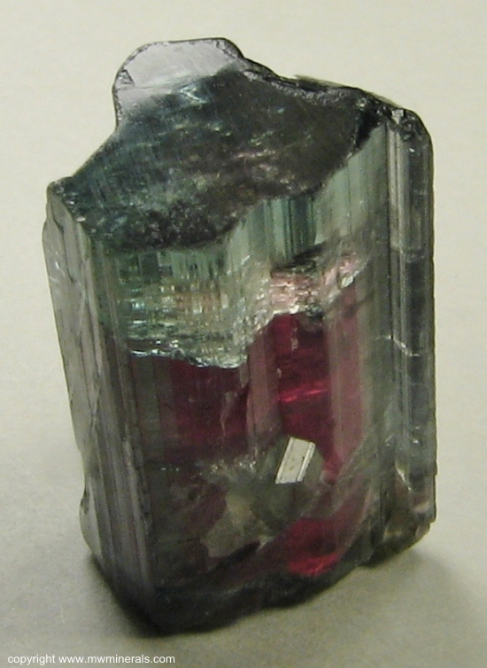 Mineral Specimen: Watermelon Tourmaline from Cruzeiro mine, Sao Jose da Safira, Doce valley, Minas Gerais, Brazil