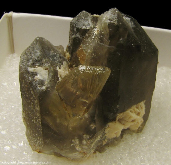Mineral Specimen: Florencite-(Ce), Topaz, Smoky Quartz, Microcline, Muscovite from Rumi Tucu mine, Cerro Leon Muerto, El Portezuelo Granite, Papachacra, Belen Department, Catamarca, Argentina