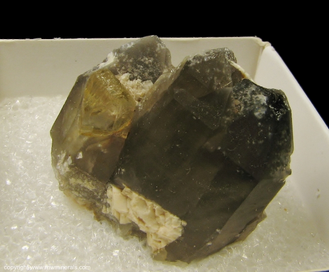 Mineral Specimen: Florencite-(Ce), Topaz, Smoky Quartz, Microcline, Muscovite from Rumi Tucu mine, Cerro Leon Muerto, El Portezuelo Granite, Papachacra, Belen Department, Catamarca, Argentina