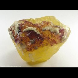 Minerals Specimen: Calcite on Fluorite from Rosiclare, Hardin County, Illinois