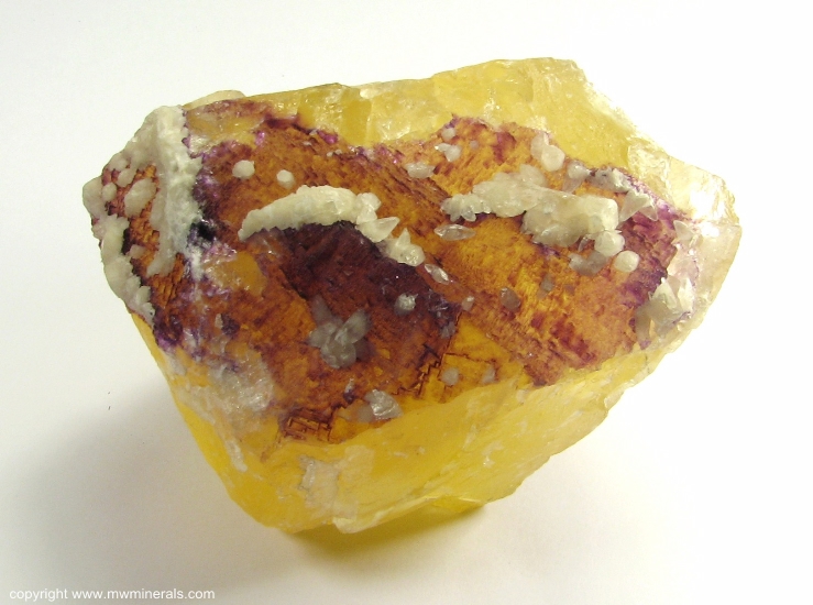 Mineral Specimen: Calcite on Fluorite from Rosiclare, Hardin County, Illinois