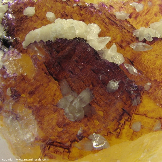 Mineral Specimen: Calcite on Fluorite from Rosiclare, Hardin County, Illinois