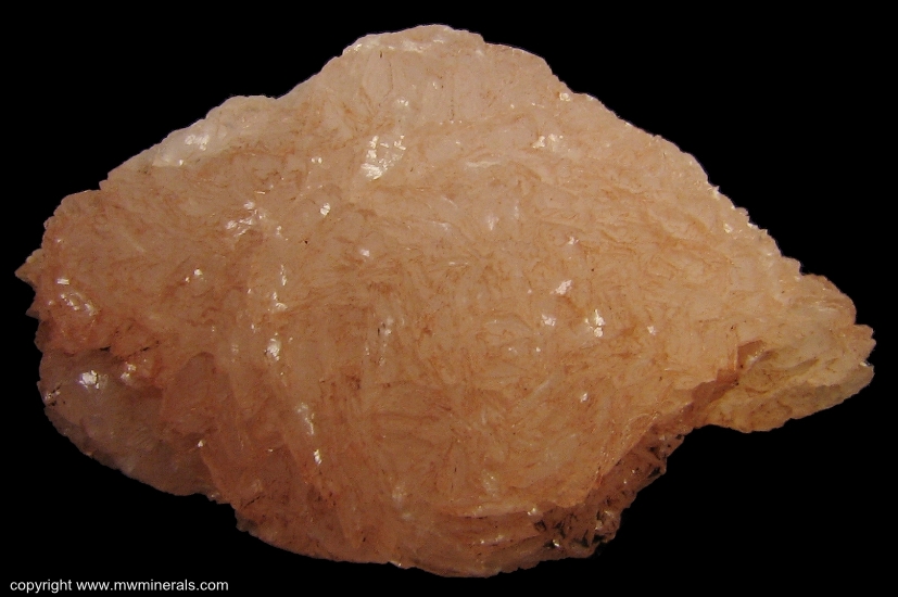 Mineral Specimen: Manganoan Calcite from Montreal Mine, Gogebic Range, Iron Co., Wisconsin, USA